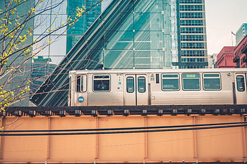 Cities, Usa, Bridge, United States, Chicago, Train HD wallpaper