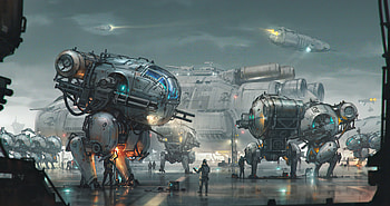 Robot Army , robot, artist, artwork, digital-art, artstation HD wallpaper