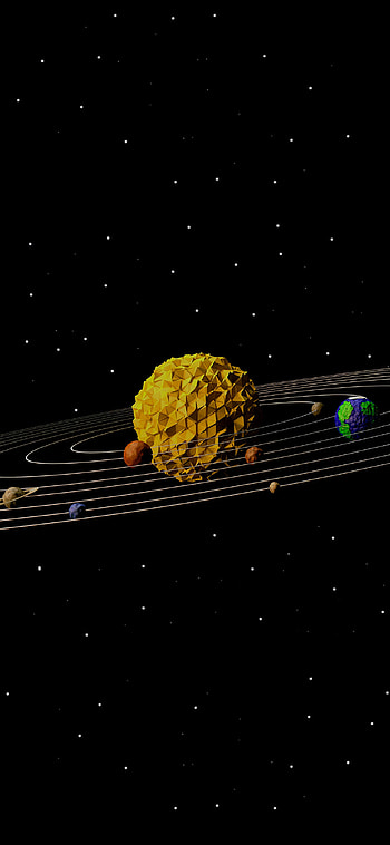 3D solar system art, Minimalistic , Celestial beauty, Astronomical wonders HD phone wallpaper