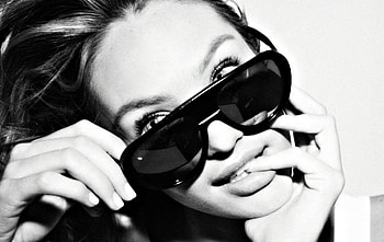 Candice Swanepoel, sun glasses, white, black, model, girl, woman HD wallpaper