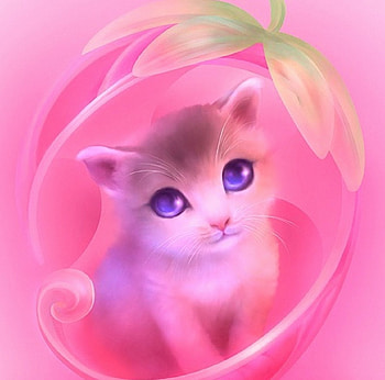 ANIME KITTY, PINK KITTY, KITTY, ANIME, ANIMAL, PINK HD wallpaper