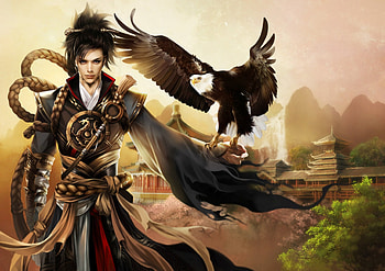 Eagleman, eagle, art, man, guy, handsome HD wallpaper