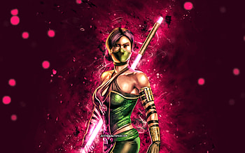 Assassin Jade, , purple neon lights, Mortal Kombat Mobile, fighting games, MK Mobile, creative, Mortal Kombat, Assassin Jade Mortal Kombat HD wallpaper
