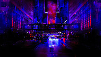 Neon Cybercity at Midnight — Ultra HD wallpaper