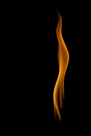 An artistic, isolated vertical flame captured on a dark background, emphasizing its fluidity and warmth. HD phone wallpaper