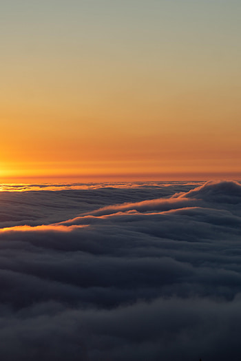 Nature, Sunset, Sky, Clouds, Height HD phone wallpaper