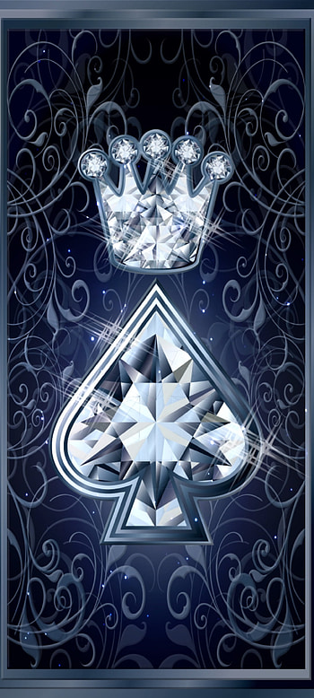 CrownTaro Diamond, electric blue, Poker, art, Beautiful, Luxury HD phone wallpaper