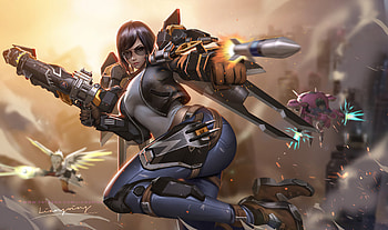 Pharah Overwatch Artwork, pharah-overwatch, overwatch, games, xbox-games, ps-games, pc-games, artwork, artist, digital-art HD wallpaper