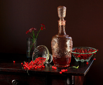 Still life, Glass, Juice, Berries, Drink HD wallpaper
