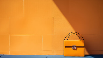 Stylish Purse on Vibrant Orange Background, purse HD wallpaper