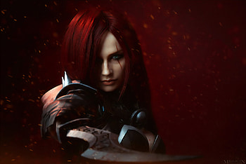 Katarina Lol Cosplay, katarina-league-of-legends, league-of-legends, games, fantasy-girls, cosplay, deviantart HD wallpaper