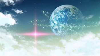 Anime planet In The Sky, Scenery, Space, Planet, Nature, Anime, Sky HD wallpaper