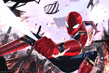 Spidey Infinity War Armor, spiderman, avengers-infinity-war, superheroes, artist, artwork, digital-art, deviantart HD wallpaper