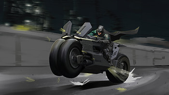 Dark Knight Batride, batman, superheroes, artwork, digital-art, art, batcycle HD wallpaper