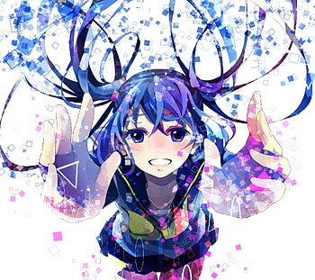 Hatsune miku, blue eyes, vocaloid, art HD wallpaper
