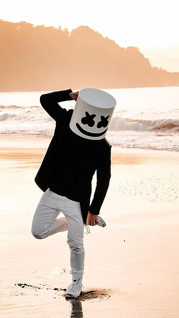 Marshmello, Beach HD phone wallpaper