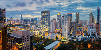 City, Thailand, Bangkok, , Building, Night, Skyscraper, Cities HD wallpaper