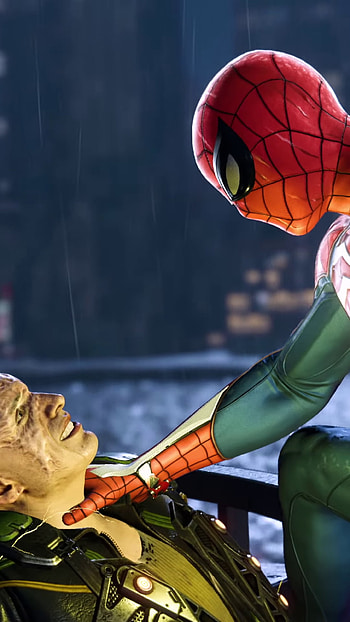 PS4 Spider-Man — Rainy Rooftop , spider man, video game, Spider-Man (PS4) HD phone wallpaper