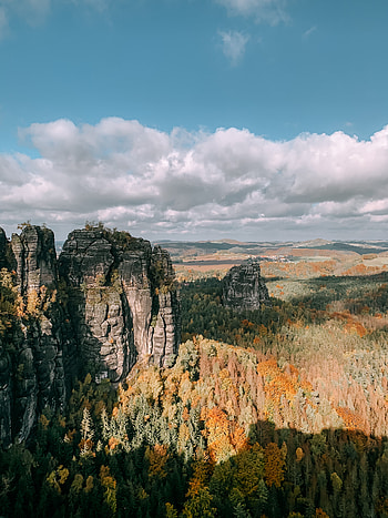 Landscape, Nature, Rocks, View From Above, Forest, Relief, Hills HD phone wallpaper