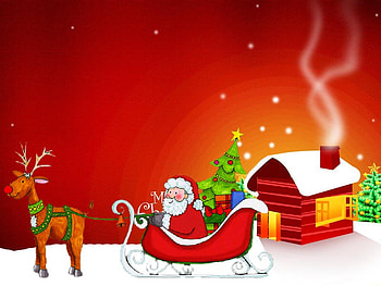 Red christmas, holiday, christmas, santa, red HD wallpaper