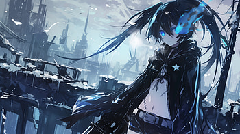 Black Rock Shooter – Intense Anime Action Scene, Anime, Black Rock Shooter HD wallpaper