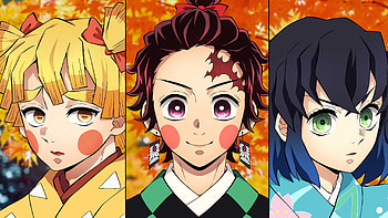 Inosuke Hashibira Tanjiro Kamado Zenitsu Agatsuma Demon Slayer Kimetsu no Yaiba HD wallpaper