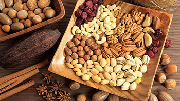 Nut varieties, Rich flavors, Natural ingredients, Gourmet treats HD wallpaper