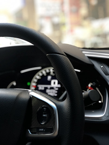 Civic interior, car, wheel, steer, leatger HD phone wallpaper