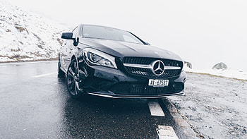 Auto, Cars, Side View, Headlight, Snowfall HD wallpaper