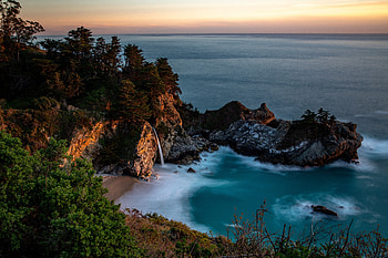Nature, Trees, Sea, Rocks, Waterfall, Vegetation, Stone, Bay HD wallpaper