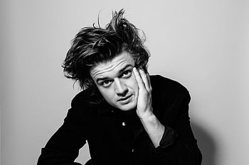 Joe Keery As Steve Harrington Stranger Things, joe-kerry, stranger-things, tv-shows, monochrome, black-and-white HD wallpaper