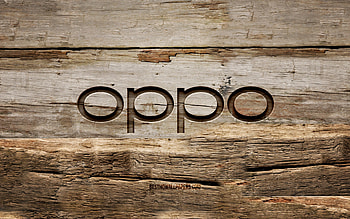 Oppo wooden logo, , wooden backgrounds, brands, Oppo logo, creative, wood carving, Oppo HD wallpaper