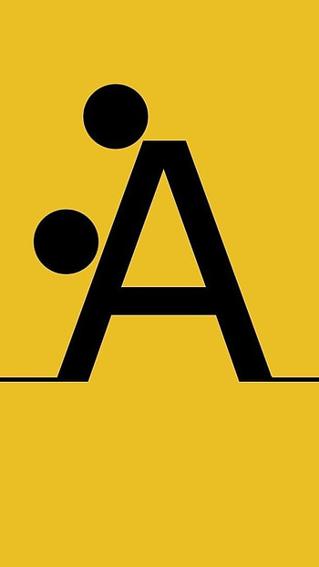 A Letter, Creative Art, creative, art, yellow, background HD phone wallpaper
