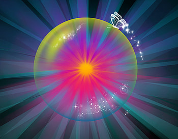 Star Bursts, glow, colors, sparkles, bubbles HD wallpaper