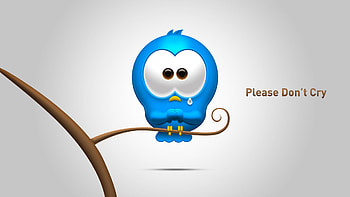 Funny, blue, 3d, cry HD wallpaper