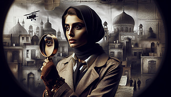 Detective Mysteries: Ultra, detective, Spy, woman, magnifying glass, cityscape HD wallpaper