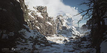 Black Myth: Wukong Game - Mystical Snowy Peaks, video game, Black Myth: Wukong HD wallpaper