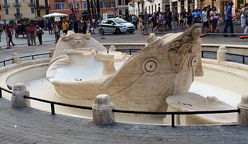 Barcaccia Fountain, Travels, History Blog, Piazza di Spagna HD wallpaper