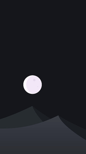Night illustration, sky, minimal, moon HD phone wallpaper