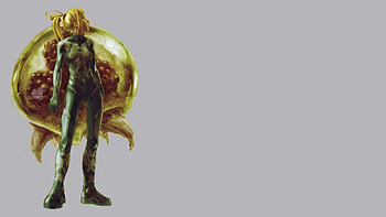 video Games, Metroid, Samus Aran, Gray Background, Women, Blonde, Long Hair, Ponytail, Bodysuit, Aliens, Nintendo, Zero Suit / and ... HD wallpaper