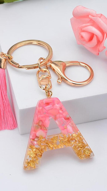 A Name Ka, Pink Keychain, glitter HD phone wallpaper