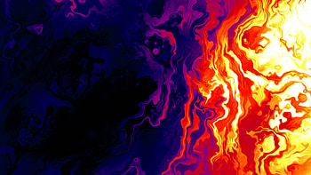Purple Red Yellow Paint Glow Stains Abstraction Abstract HD wallpaper