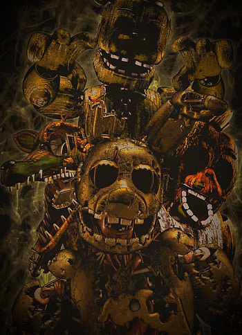 FNAF3, SPRINGTRAP, FOXY, FNAF HD phone wallpaper