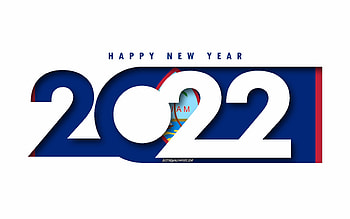 Happy New Year 2022 Guam, white background, Guam 2022, Guam 2022 New Year, 2022 concepts, Guam, Flag of Guam HD wallpaper