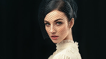 Pretty Face, face, model, woman, brunette HD wallpaper