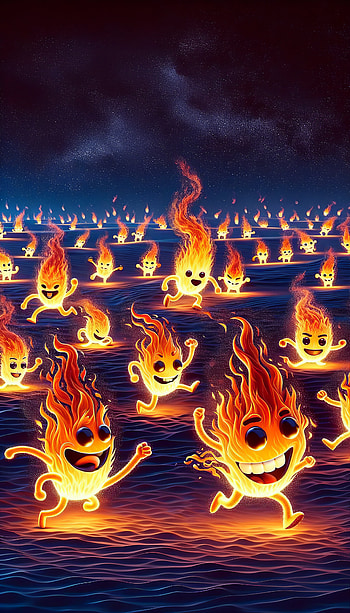 Fiery Dance Animated HD phone wallpaper