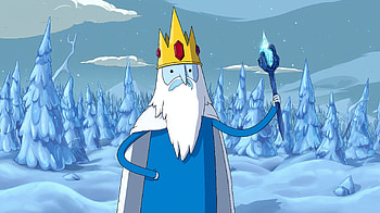 Cartoon Adventure Time Ice King with Magic Staff and Crown, TV Show, Adventure Time, Ice King (Adventure Time) HD wallpaper