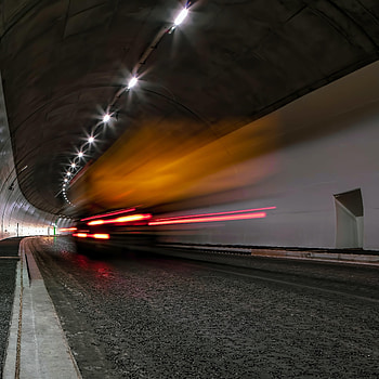 Dark, Long Exposure, Neon, Dahl, Distance, Tunnel HD phone wallpaper