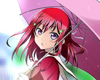 Cute, anime girl, umbrella, Tomoyo Kanzaki HD wallpaper