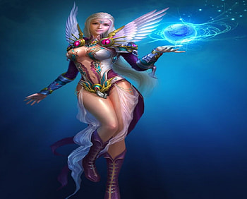 Fairy And Magic Ball, fairy, magic, fantasy, ball HD wallpaper
